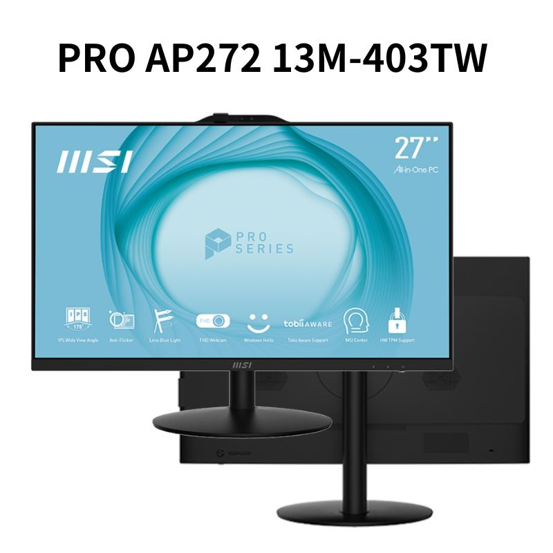 MSI 微星 PRO AP272 13M-403TW i5-13400/8G/512G/黑 27型AIO液晶電腦