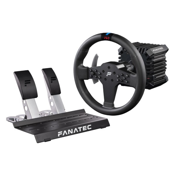 台灣保固Fanatec R300 CSL DD套裝P1 V2 PC 5Nm 雙踏板模擬賽車直驅方向盤