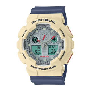 vip賣場 CASIO卡西歐 G-SHOCK 復古時尚 經典重返 復刻藍白 GA-100PC-7A2_50mm