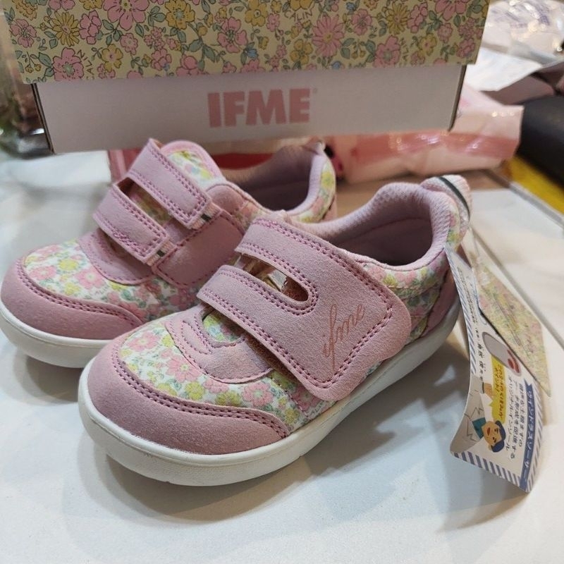 全新附原廠鞋盒 女童 IFME 運動機能鞋 15 粉紅碎花 IF22-012331