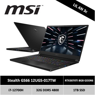 小安3c🐻 MSI 微星 Stealth GS66 12UGS-017TW