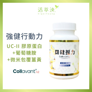【活萃泱】關鍵挺力膠囊 (30粒/瓶) 專利UC2 UC-II 葡萄糖胺 二型膠原蛋白 補鈣 維持行動力