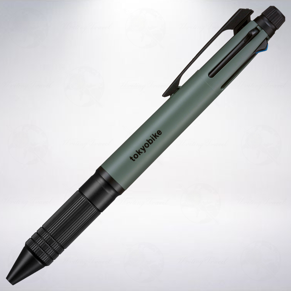 日本 三菱鉛筆 uni-ball JETSTREAM tokyobike 5機能金屬版多功能筆: 仙人掌灰