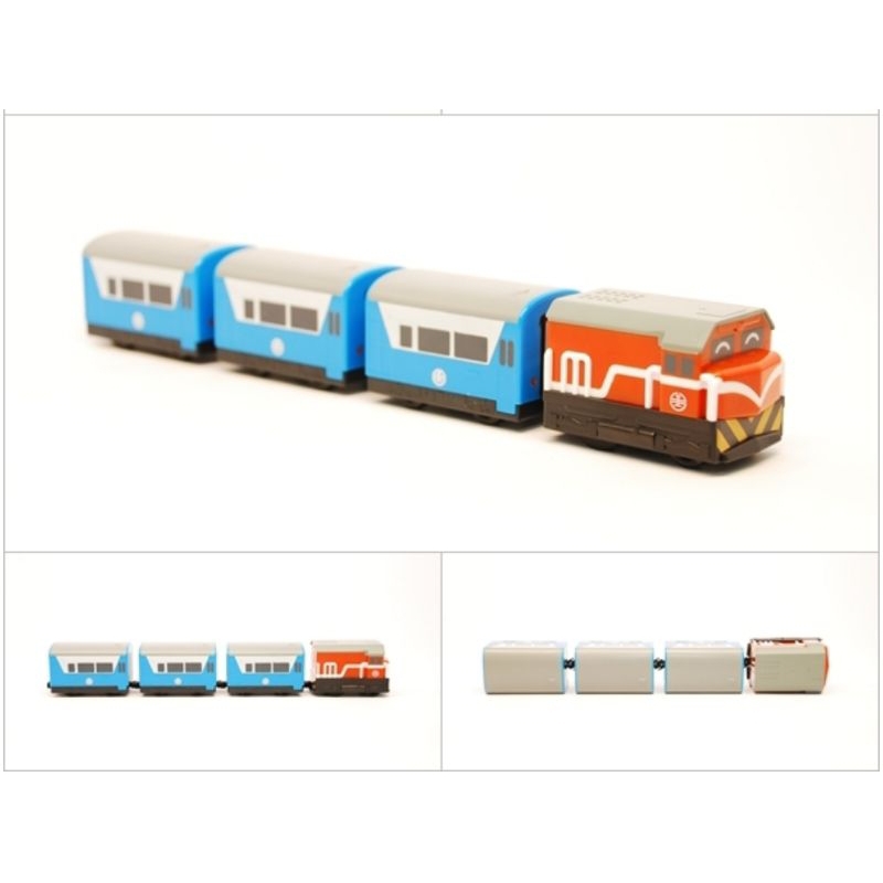 【Q版 火車模型】台鐵 R100(橘)復興號 廻力小列車