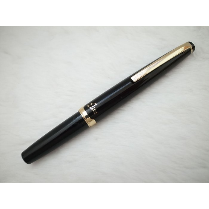 B281 百樂 日本製 elite 短鋼筆 18k 細字尖鋼筆(標準桿)(7成新天頂有退漆無凹)