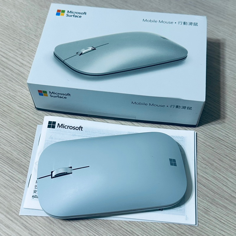 Microsoft Surface Mobile Mouse 微軟行動滑鼠/藍牙無線滑鼠/二手良品/銀灰