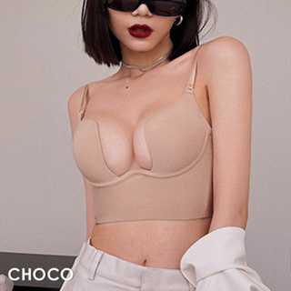 Choco Shop 惹火女郎 W鋼圈爆乳低脊心性感親膚內衣(膚色) 70B~85D