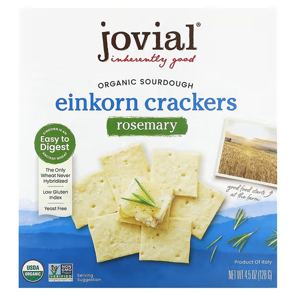 Jovial有機酵母小麥餅乾（128克）