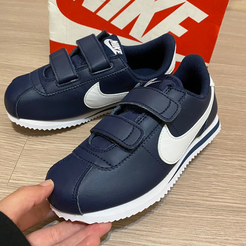 Nike CORTEZ BASIC SL (PSV) 阿甘 中童 童鞋 深藍 20*1/21*1