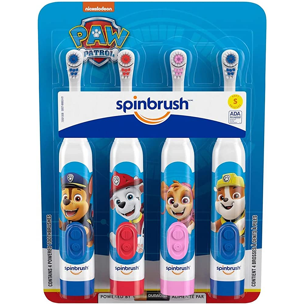 【現貨秒出】美國Spinbrush PawPatrol 汪汪隊 兒童電動牙刷(一組4支)