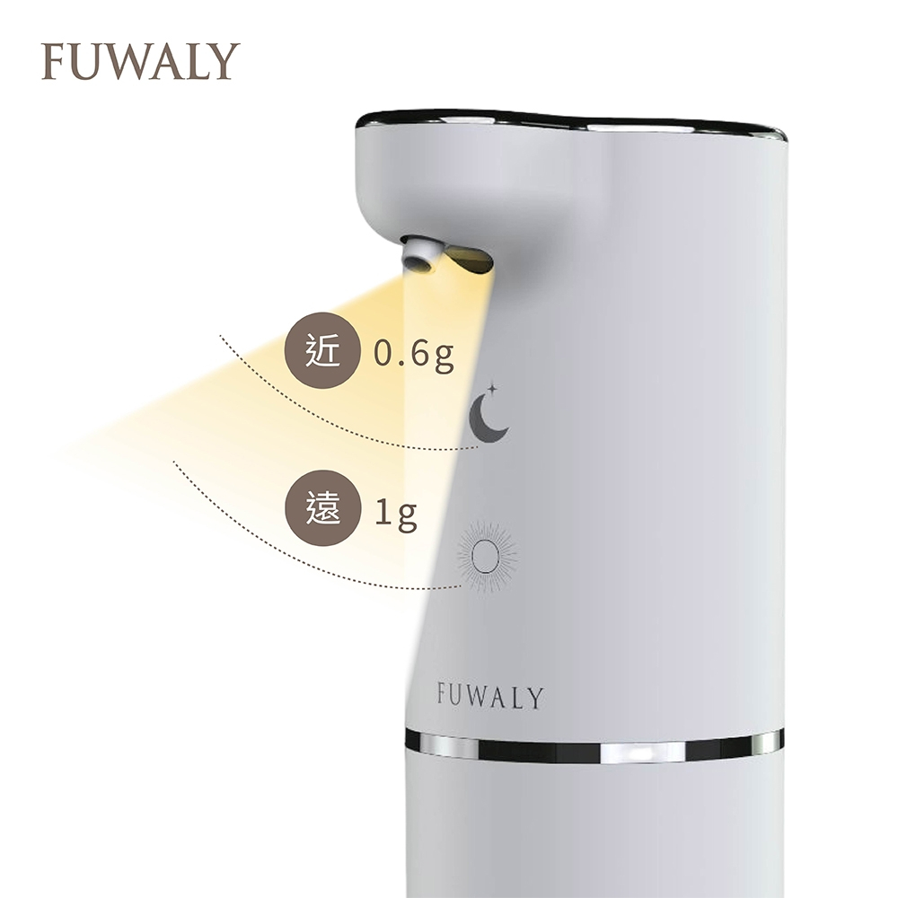 【Fuwaly】 聰明給皂機/洗手機送抗菌洗手家庭號1000ml慕斯(Wave自動變量 充電 黑白色)