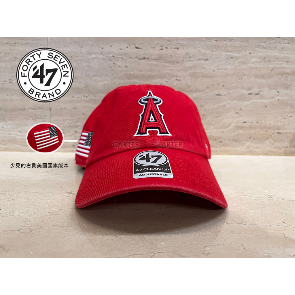 47 Brand LA Angels MLB Clean Up 肆拾柒品牌洛杉磯天使隊美國國旗版本水洗可調老帽棉料