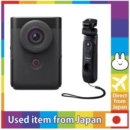 [日本二手商品] 佳能Vlog相机PowerShot V10三脚架握把套装黑色PSV10TRIPODKITBK