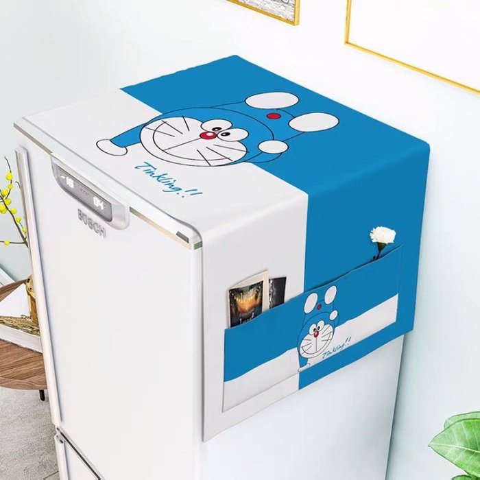 kitty貓冰箱蓋布單對雙開門滾筒洗衣機罩防塵蓋巾茶幾桌布多用罩套日式清新
