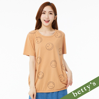 betty’s貝蒂思(21)笑臉口袋短袖T-shirt(卡其)