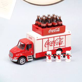 （少量新貨）正版美式懷舊小汽車Coca Cola可口可樂貨車 可樂貨櫃車 模型 可口可樂貨車