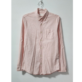 GAP 粉色 Slim-Fit Stretch 彈力 修身 輕薄 透氣 涼爽 長袖 襯衫 上衣 斯里蘭卡製