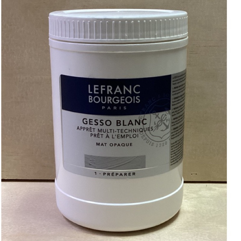 【台南大學美術社】法國 LB GESSO 壓克力畫 油畫兩用 白色打底劑 1000ml 另有500ml