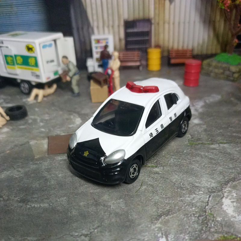 絕版TOMICA NISSAN MARCH 崎玉縣警車無盒