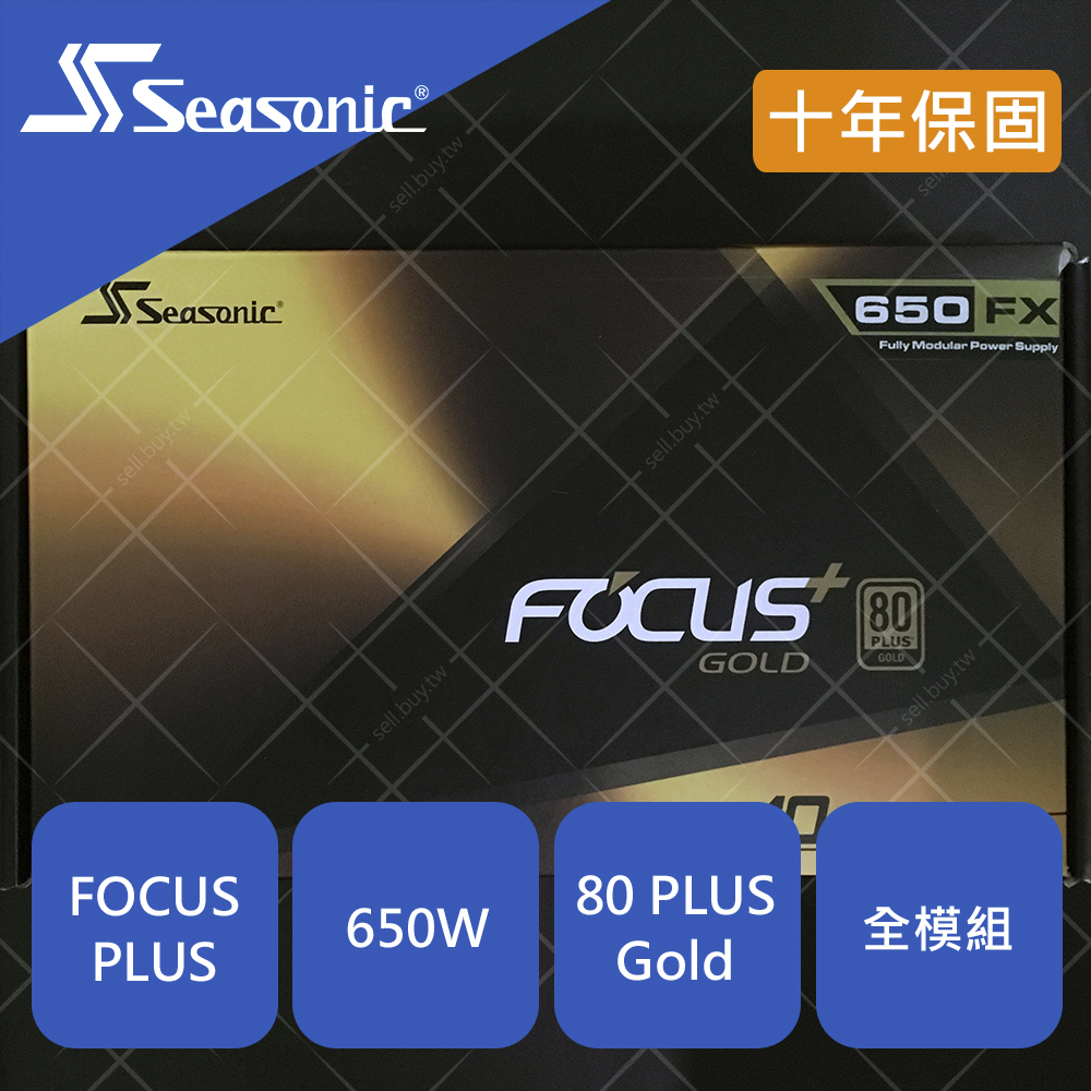 Seasonic 海韻 FOCUS PLUS 650W GOLD 金牌 全模組 電源供應器 PSU SSR-650FX