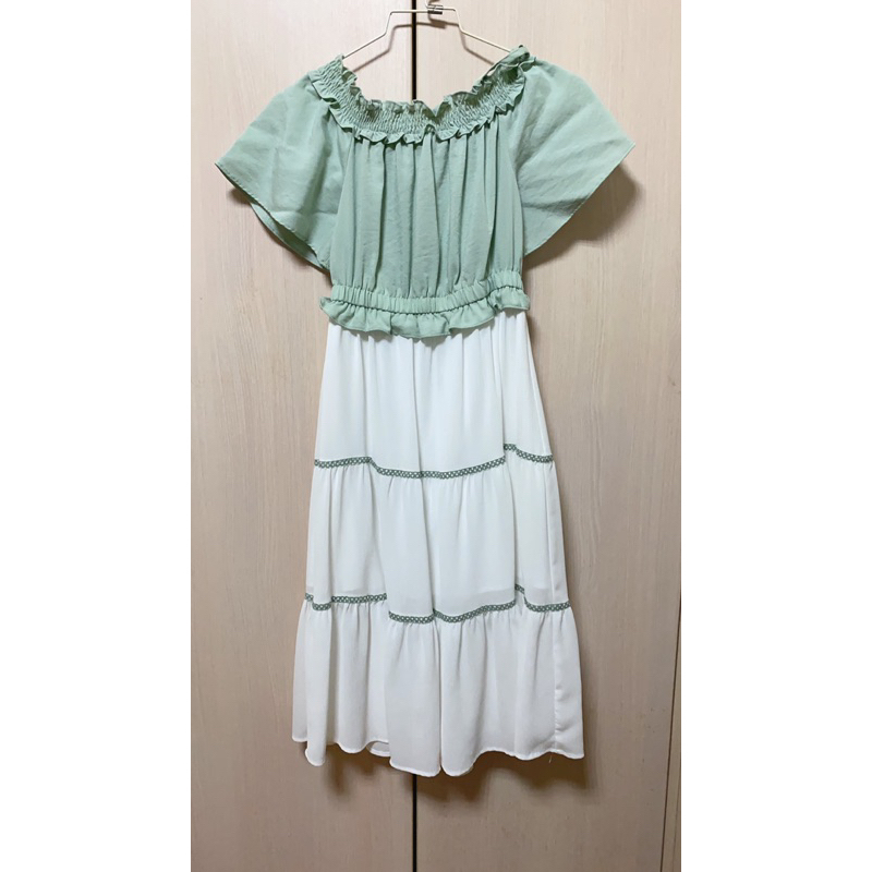 洋裝[全新/二手］蘋果綠短洋裝/酪梨綠仙女長洋裝/薄荷綠蛋糕裙/藍色潑墨辣妹洋裝/