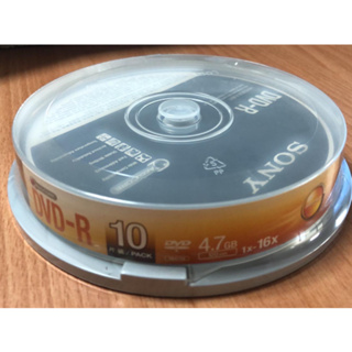 SONY 索尼 DVD-R 4.7 GB/ 120MIN 16X燒錄光碟 10片裝 -台灣製造（全新未拆）