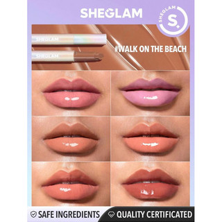 【預購】SHEGLAM Pout-Perfect Shine 豐潤唇膏-Walk on the Beach