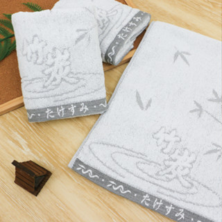格蕾絲毛巾｜1458提花竹炭毛巾 臺灣現貨 吸水毛巾 竹炭 抗菌 除臭 MIT臺灣製 加厚 親膚 舒適 飯店等級