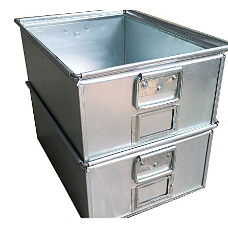 免運 鐵箱鐵皮箱小定製子運輸金屬加厚大號工業長方形收納周轉箱工具箱 工具箱 儲物箱 收納箱 鐵皮箱