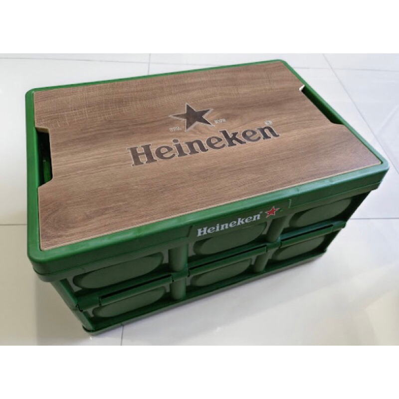 海尼根 Heineken 摺疊收納箱 收納箱綠色款（全新）