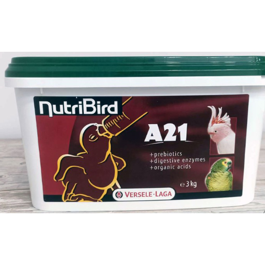 凡賽爾A21奶粉《A21綠蓋營養素/鳥奶粉3kg盒裝》小型鸚鵡、雀科幼雛鳥適用、鸚鵡保健、營養品