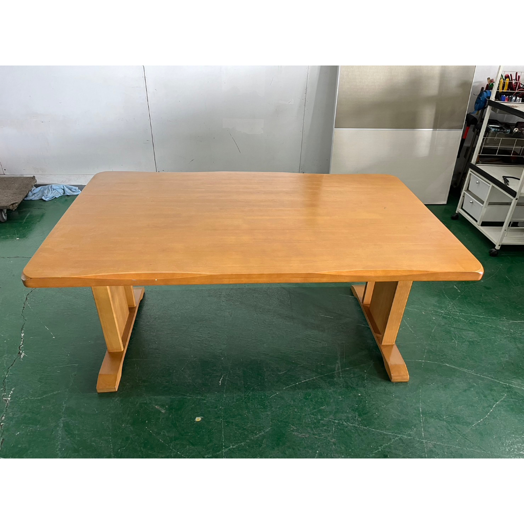二手家具全省估價(集穎全新二手家具)--宜得利家居實木餐桌 橡膠木長桌 矮桌 R-2062884