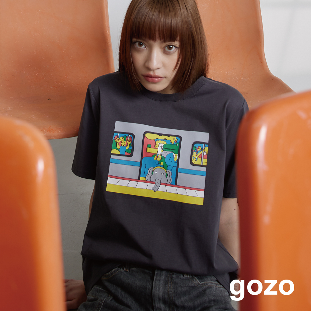 【gozo】➤gozoX小高潮 Oh!My City台北好擠T恤(深灰_M/L/XL) | 純棉 圓領 休閒