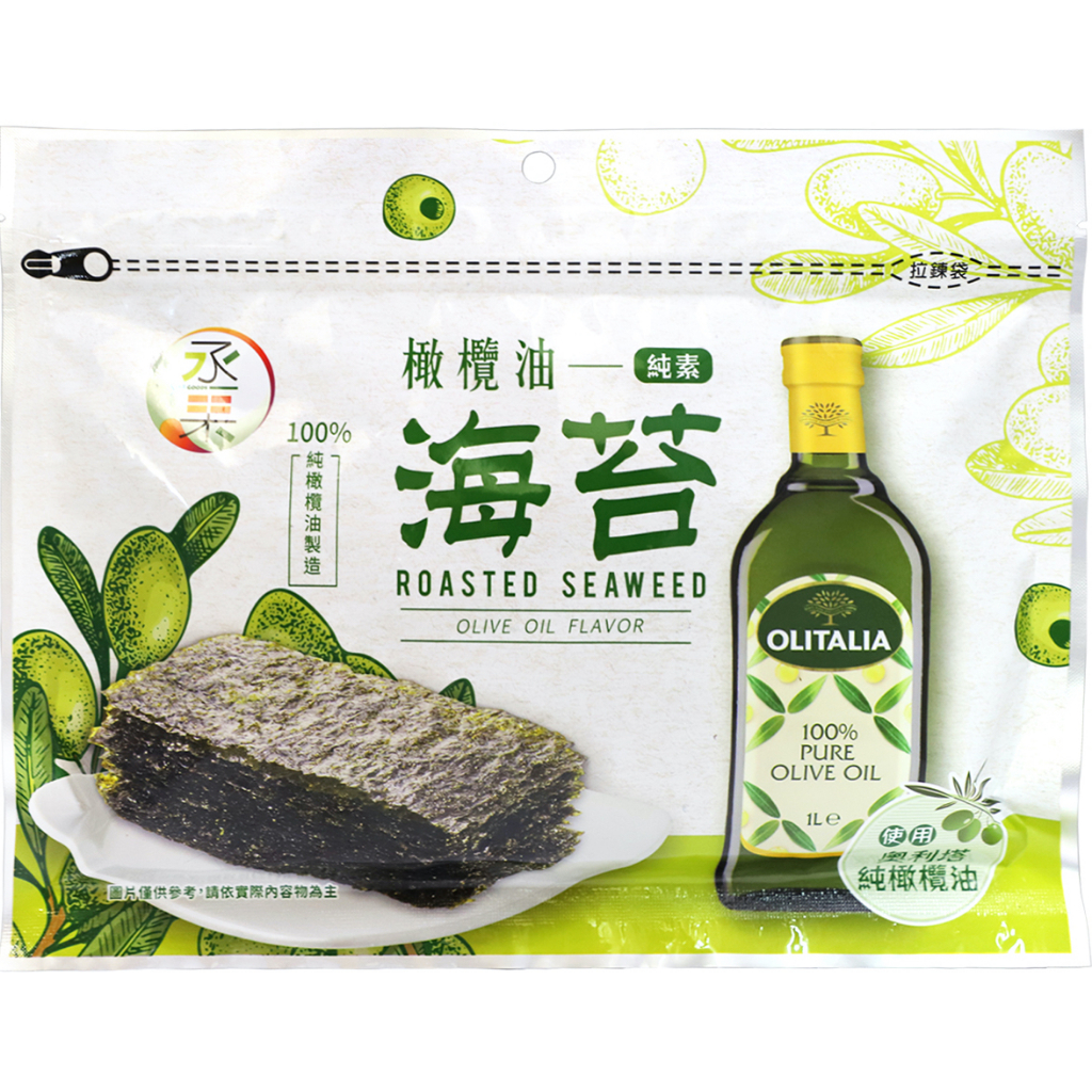 【快速出貨】丞果100%純橄欖油海苔  韓式海苔  飯捲 奧利塔 OLITALIA 橄欖油海苔 32g 純素