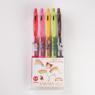 【CHL】Sarasa×Greeting life Barbapapa / Coco醬 0.5mm 5色圓珠筆套組 巴巴