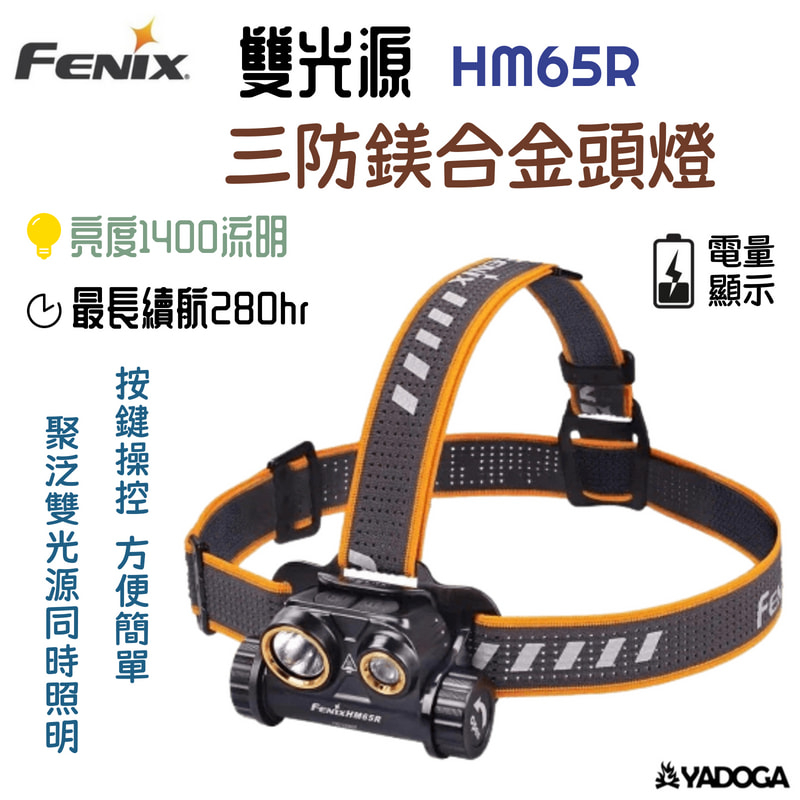 【野道家】FENIX HM65R 雙光源三防鎂合金頭燈