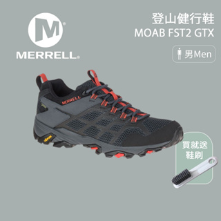 【Merrell】男款 Merrell22 MOAB FST2 GTX 登山健行鞋 黑/橘 (ML77443)