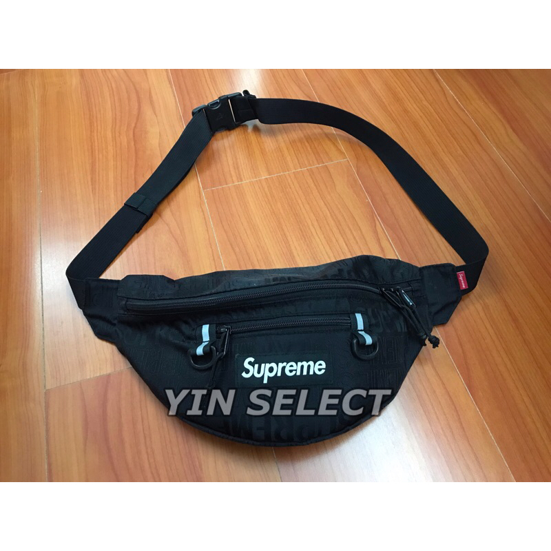 「二手商品」SUPREME 46TH WAIST BAG 腰包 黑色 BOX LOGO 肩包 斜背包 小包 BLACK