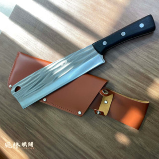 雞翅柴刀 附皮套 臺灣現貨 戶外露營柴爐劈柴砍柴刀 加厚鍛打高碳鋼 剁骨刀 牛骨刀 開路山刀廚房砍骨刀