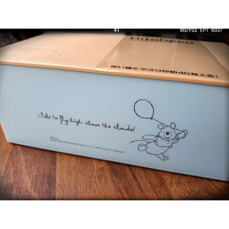 錦化成 日本製 小熊維尼 winnie the pooh口罩盒 掀蓋式 收納盒 置物盒 面紙盒 帶蓋萬用盒 零食盒