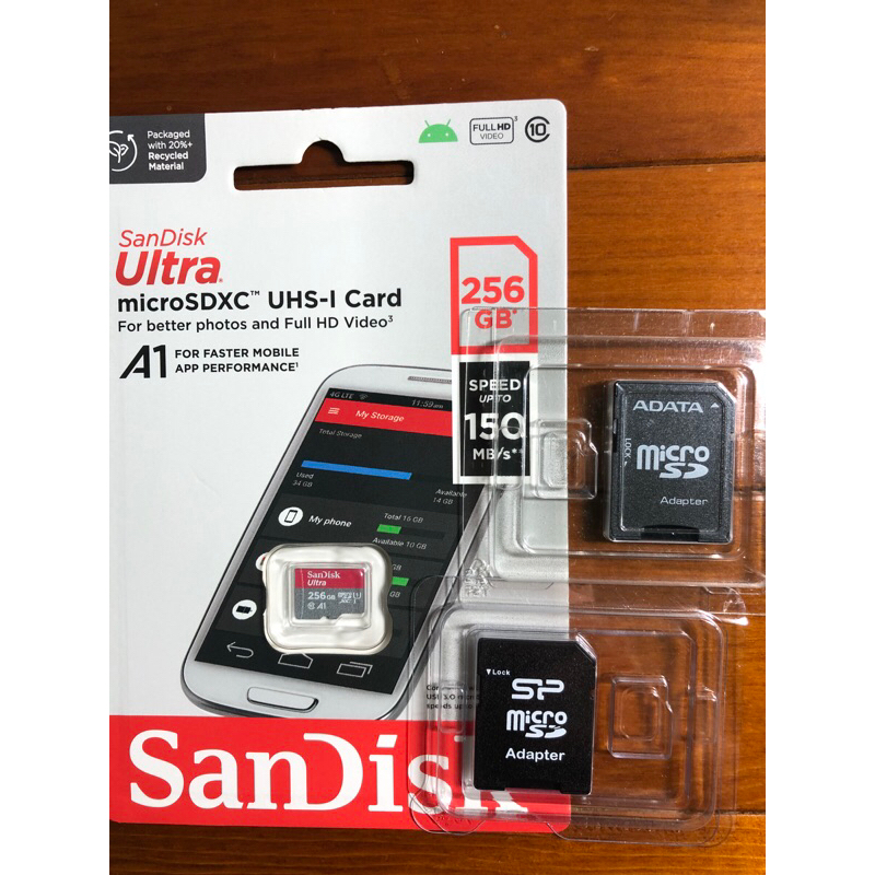 SANDISK Ultra 256G A1 micro SDXC UHS-I記憶卡 送它牌轉接卡sandisk 256g