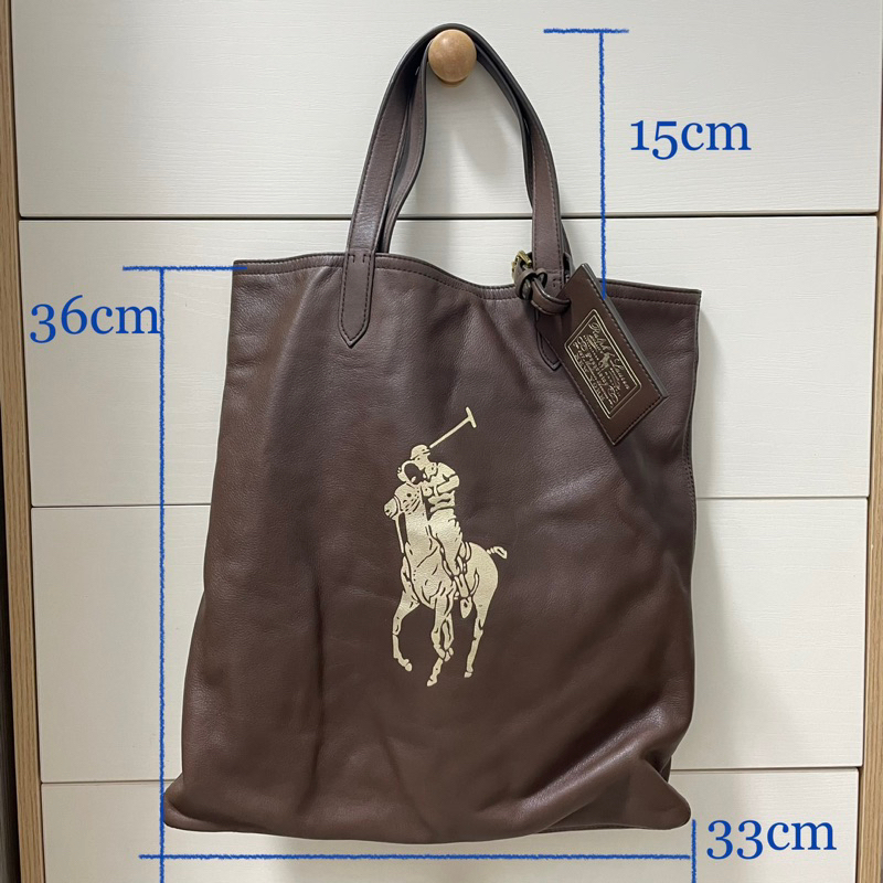 [二手］Polo牛皮 手提包 附票卡夾 大馬 托特包 肩背包 男女皆可用