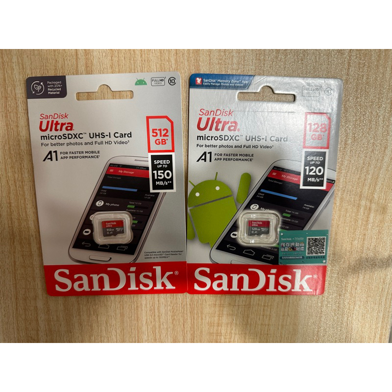 SANDISK 128G 512G ULTRA A1 microSDXC UHS-I 記憶卡 手機擴充 SWITCH可用