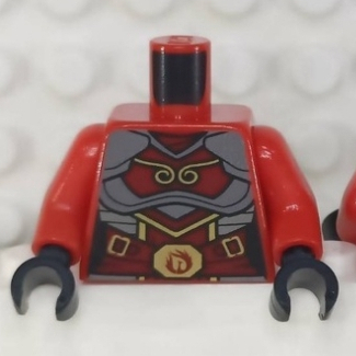 樂高人偶小舖&gt;正版LEGO 特殊4-1 紅盔甲 武士 忍者 騎士 城堡  身體 配件