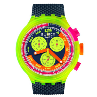 【Swatch】NEON-Chrono SB06J100 47mm 現代鐘錶