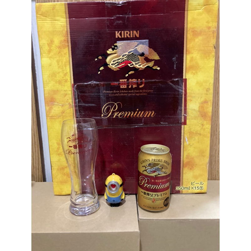 麒麟啤酒杯KIRIN啤酒杯一番搾PREMIUM系列專用啤酒杯小麥杯380ML現貨在台！