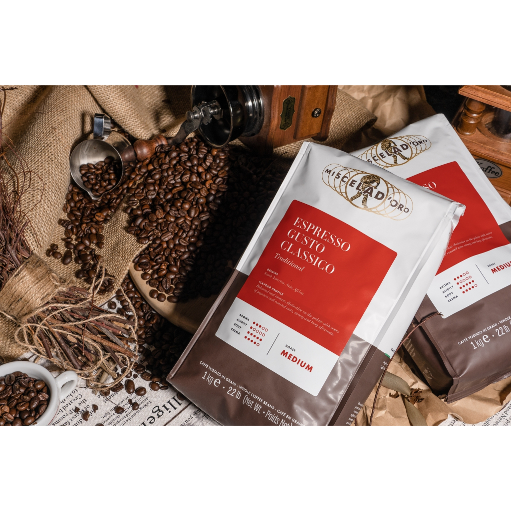 蜜思雀拉Miscela D′Oro 義大利進口咖啡豆 Gusto Classico 經典咖啡豆  2023年新包裝(紅)