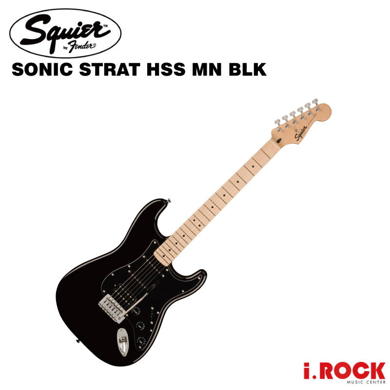 Squier Sonic Strat HSS MN BLK 電吉他【i.ROCK 愛樂客樂器】Bullet 升級款