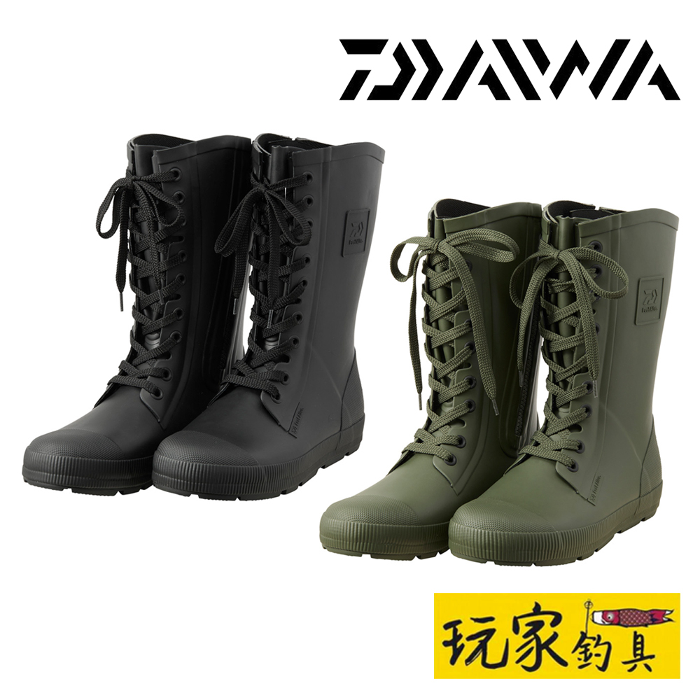 ｜玩家釣具｜DAIWA FB-3380L-T 防水鞋 長筒靴 防滑橡膠底 軍靴風格