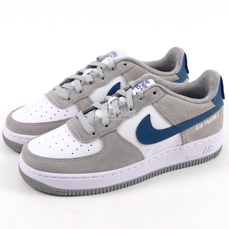 NIKE AIR FORCE 1 AF1 麂皮DH7568-001（灰藍）